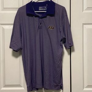 Cutter & Buck East Carolina University ECU Purple Polo Cotton Blend Large